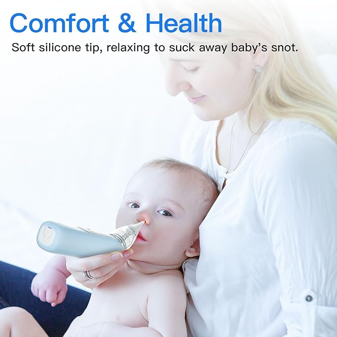X-Bosak Nasal Aspirator for Baby, Electric Nose Sucker for Baby, Snot Sucker with 5 Levels Suction, Soothing Light & Nursery Rhymes