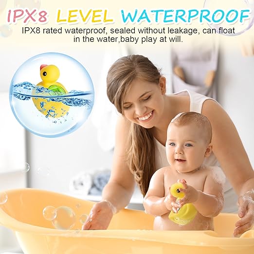 Rechargeable Baby Bath Thermometer-IP68 Waterproof-BPA-Free Bath Thermometer Baby Safety-Fast Temperature Reading& Backlit Display for Infants, Toddler by AXHHTVCGY