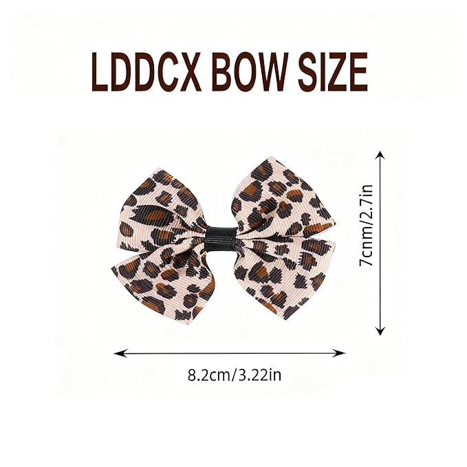 Baby girls leopard hair bow Clips Pin,leopard print bow hairpin for women(FD62-Leopard 3)