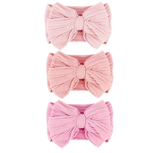 AQOKKA Baby Bows Headbands Nylon Baby Girl Headbands Soft Handmade Hairbands Toddler Hair Accessories for Girls Baby Newborn Infant Kids