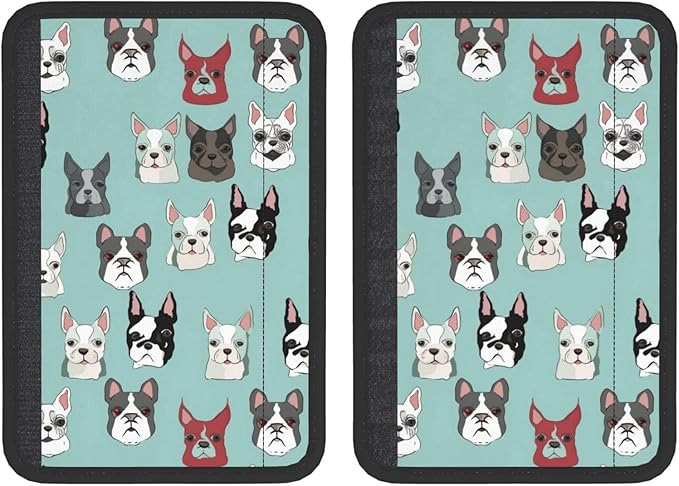 Cartoon Dog Seat Belt Cover Fits Cars Trucks SUV Sedans Sweat Absorption Car Seatbelt Strap Cover, Auto Interior Accessories Protector