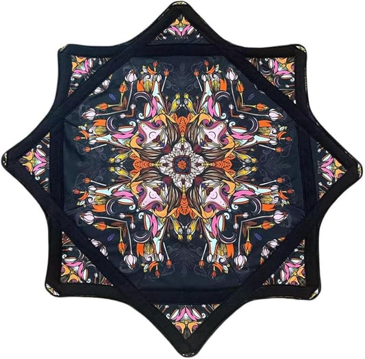 Flowstar Beginner Spinning Cloth: Easy Spin Flow Toy for Rave, Party & Practice - 300g, 24.4 Inch, Double Sided Print for All Skill Levels (Beginner to Pro)(01)