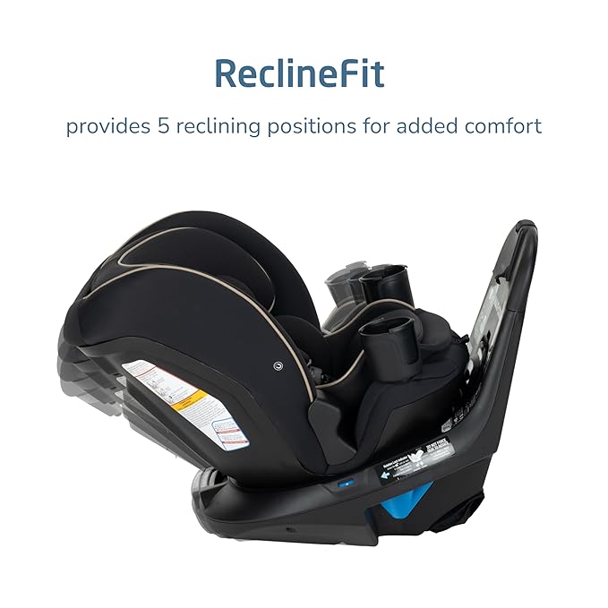 Maxi-Cosi Andi 360 Rotating All-in-One Baby Convertible Car Seat, Rear Facing, Forward Facing Infant Toddler Booster, Easy Rotation, Tension System, Harness Adjust, Caspian Caviar