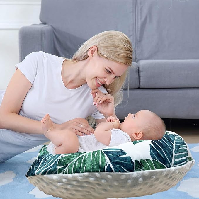 Original Newborn Lounger Cover - Green Leaf