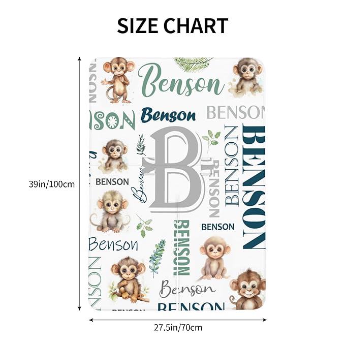 Personalized Winter Car Seat Covers for Babies with Name Monkey Minky Baby Car Seat Cover for Boys Girls Custom Infant Carseat Covers Baby Blanket Nursing Cover Breastfeeding Scarf