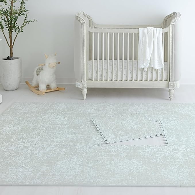 Little Landings Baby Play Mat for Floor - Eden (4x6ft) - Premium EVA Foam Play Mat for Babies & Toddlers (Ages 0-5+) - Non-Toxic Playmat for Tummy Time, Crawling & Playroom - Stylish & Comfortable