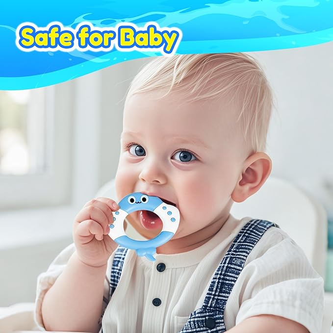Baby Bath Toy Sprinkler, Rechargeable Turtle Bath Toys for Kids Toddlers Ages 1-3 2-4 with 5 Rings, Mold Free Bath Pool Water Spray Toys for Babies Toddlers 1-3-5, Great Birthday Gifts for Kids