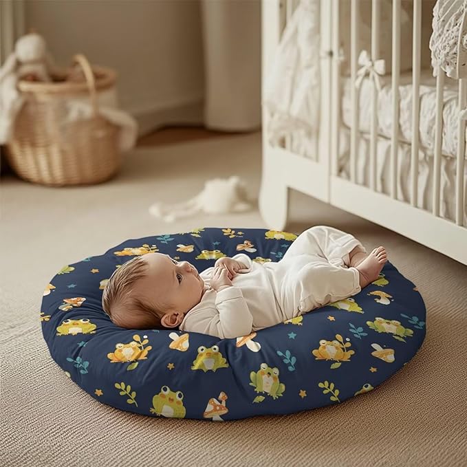 Newborn Lounger Cover, Removable Newborn Lounger Cover Waterproof Infant Lounger Cover Soft Lounger Slipcover Soft Infant Lounger Pillow for Boys Girls Mushroom