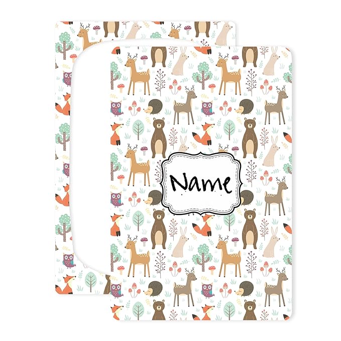 Personalized Cute Animal Baby Car Seat Covers for Girls Boys, Customized Carseat Cover with Name, Infant Carrier Cover Stroller Canopy, Nursing Cover Breastfeeding Scarf for Newborn Babies