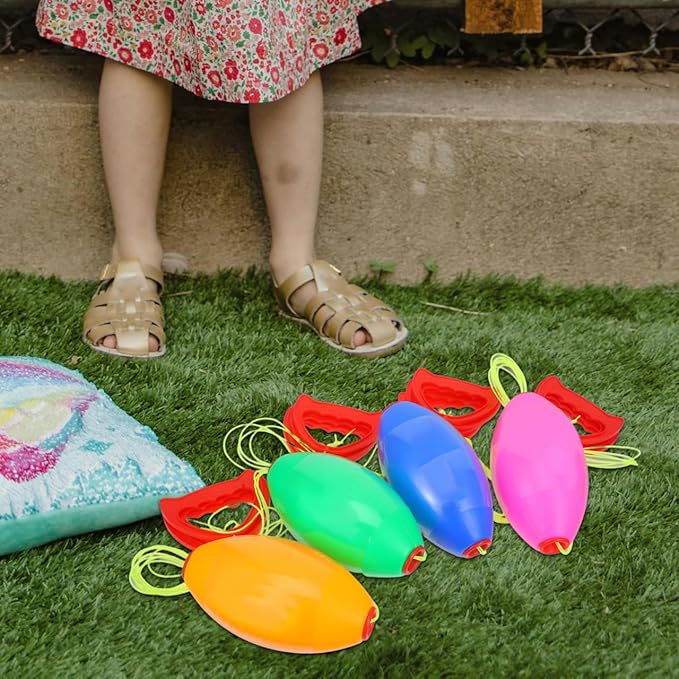 ibasenice Lala Ball Toys - 4Pcs Colorful Interactive Pulling Balls for Kids Enhance Coordination and Fitness Perfect for Outdoor Play and Family Fun