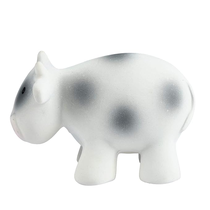 Cow Organic Natural Rubber Rattle, Teether & Bath Toy