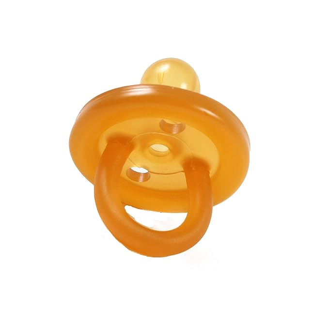 Sweetie Rubber Pacifier Natural Rubber Pacifier Rounded 2 Count (6-12 Month/Medium)