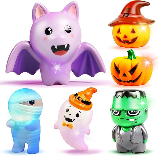 Light Up Bath Toys,Halloween Bath Toys for Kids，Pumpkin Bathtub Toys for Toddlers, Halloween Toys Boys Girls Party Favors Decor Gifts