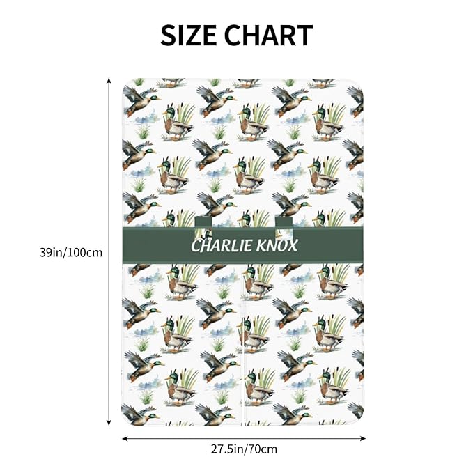 Personalized Baby Car Seat Canopy with Name – Wild Duck Theme, Custom Minky Nursing Cover for Boys & Girls, Soft Stroller Cover for Infants & Newborns, Carseat Canopy for Breastfeeding