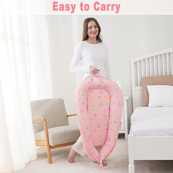 Viviland Baby Lounger Snuggle Me Lounger Fits 0-24 Months Newborn Infant Babies, Princess