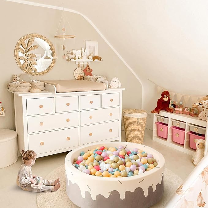 GOGOSO Ball Pit Balls,Plastics Balls for Ball Pit, Stars Hearts Shape for PastelBall for Toddlers Kids