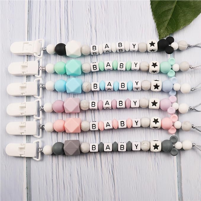 Personalized Pacifier Clip Customized Pacifier Clip with Custom Name Custom Pacifier Clip Holder with Name