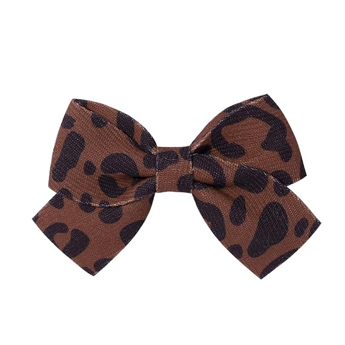Baby girls leopard hair bow Clips Pin,leopard print bow hairpin for women(FD62-4)