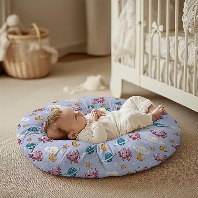 Newborn Lounger Cover, Salamander Print Soft Comfortable Baby Lounger Cover Removable Baby Lounger Slipover Snug Elastic Infant Lounger Cover for Most Babies