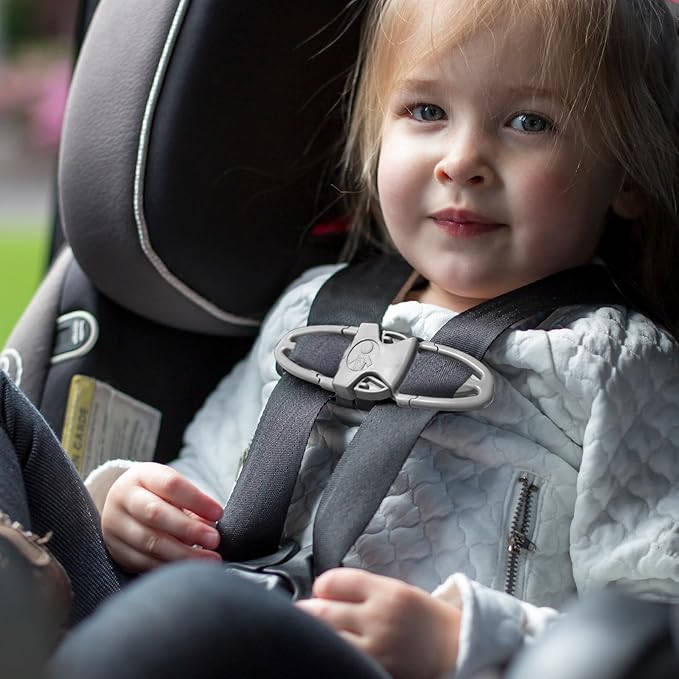 Child Car Seat Chest Harness Clip Universal Replacement for Kids, Toddler, Stroller, Baby Essentials, Baby Car Seat Accessories, Grey, Rectang (6.93 x 3.98 x 0.87 inches)