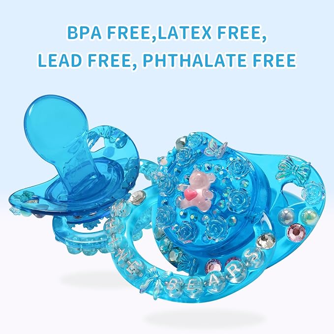 CutiePlusU Adult Sized Pacifier Dummy Crystal DIY Handmade