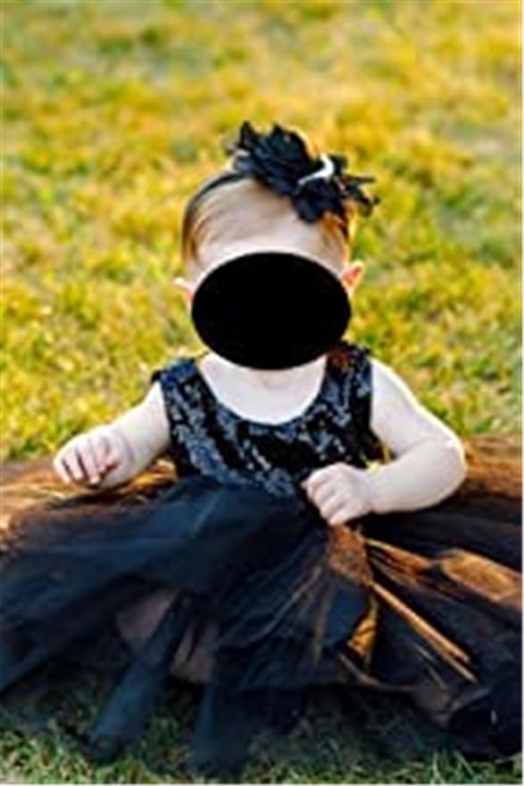 Lovely Rhinestone Unusual Angel Girls Baby Pearl Flowers Hairband Headbands (Black)