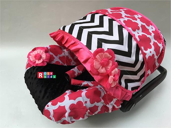 Infant Carseat Canopy Cover Blanket 4 Pc Whole Caboodle Baby Car Seat Cover Kit C030501