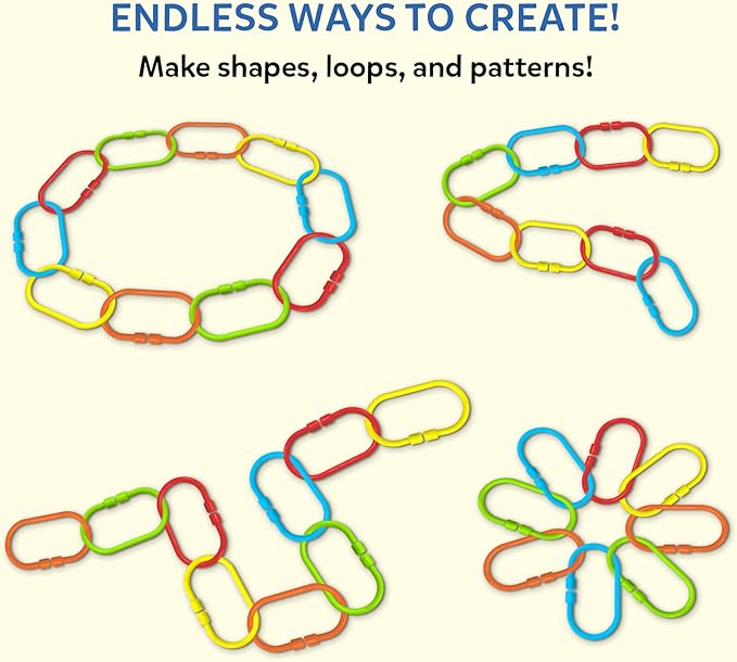 Skillmatics Connectable Learning Link Toy for Toddlers – Fun & Educational Snap-Together Activity, Bead Maze Toys for Babies, Fine Motor Skill, Early Learning, Gift for Ages 10–24 Months, 36 Links