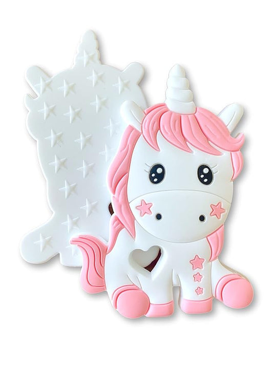 Unicorn Silicone Teething Toy! 100% Safe, Non-Toxic, BPA Free and Effective for Teething Pain Relief...Adorable Unicorn Teether Designed for a Happy Baby!