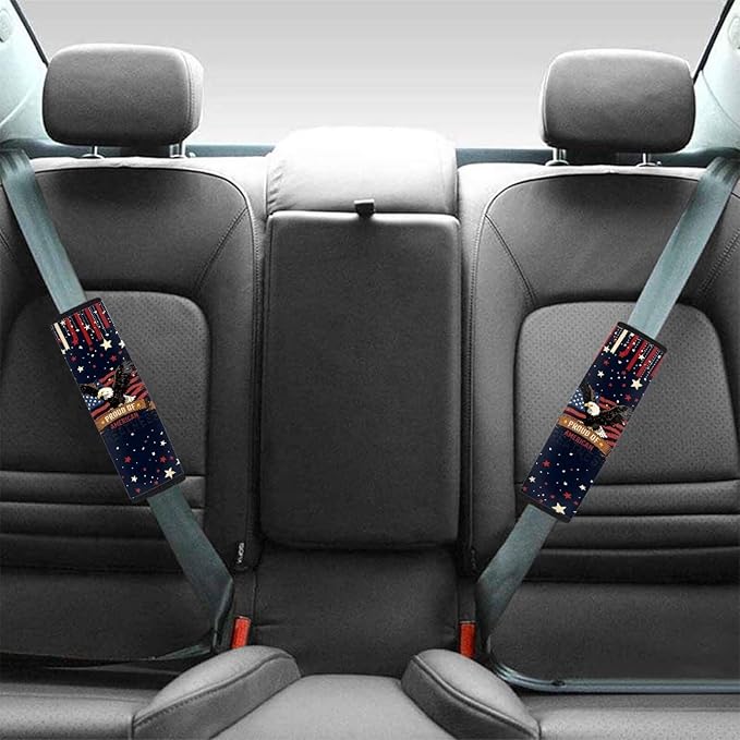 AFPANQZ Eagle 250 Years Automotive Seat Belt Covers Pads 2 Piece for Womens Kids Youth Car Accessories Safety Seatbelt Cushion Pillow Universal Fit Bag Shoulder Straps Pads
