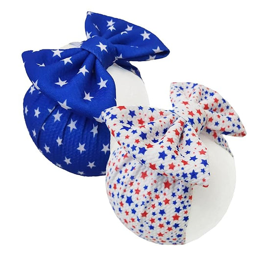 4th of July Bows for Baby Girls Headband, Newborn Bows Headbands Baby Hair Bows Hairbands Hair Accessories.(FD104-4th of July)