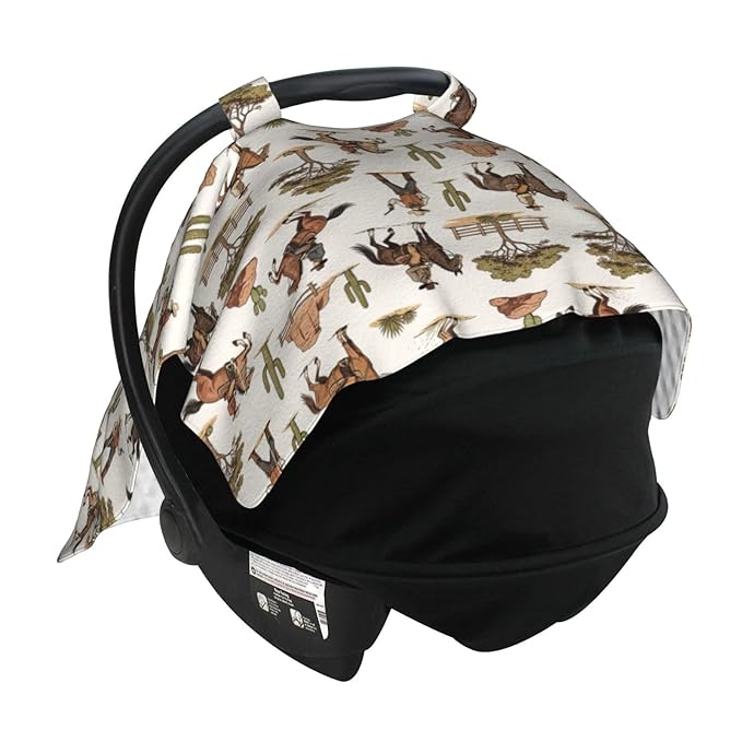 Western Baby Car Seat Canopy Cover Multi Use Nursing Cover for Mom Nursing Covers Newborn Western Shower Gift