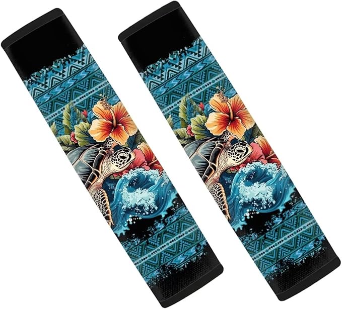 Sea Turtles Seat Belt Cover Pad for Kids Carseat Straps Covers Soft Car Seat Shoulder Strap Pads Seatbelt Straps Cover 4 Packs Car Seat Belt Cover Pad Auto Seat Belt Cushion Pads