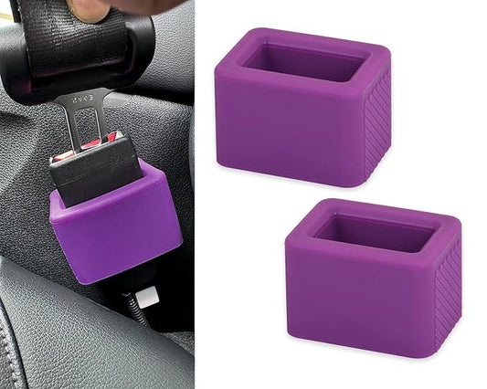 DS. DISTINCTIVE STYLE Seat Belt Holder Easy Access Seatbelt Accessories for Kids 2 Pieces (Purple)
