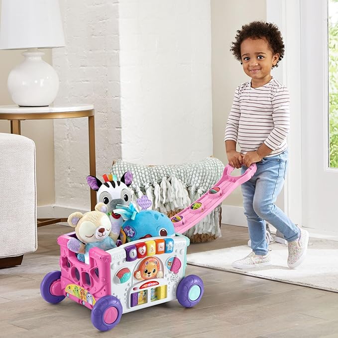 VTech Sort and Discover Activity Wagon for Toddlers, Pink