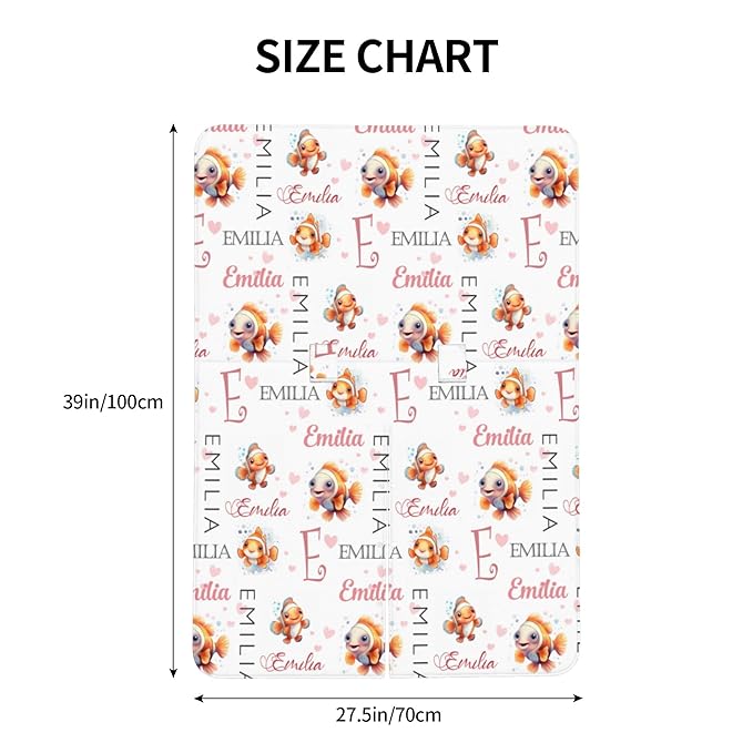Custom Baby Car Seat Canopy Personalized Car Seat Covers with Name for Baby Boys Girls Customized Clownfish Nursing Breastfeeding Cover Infant Carseat Canopies Newborn Minky Baby Blanket