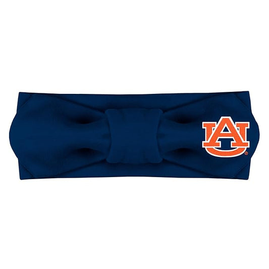 Creative Knitwear Auburn Tigers Infant Girls Navy Solid Hair Knot Headband Embroidered Logo - Size Newborn - 4T