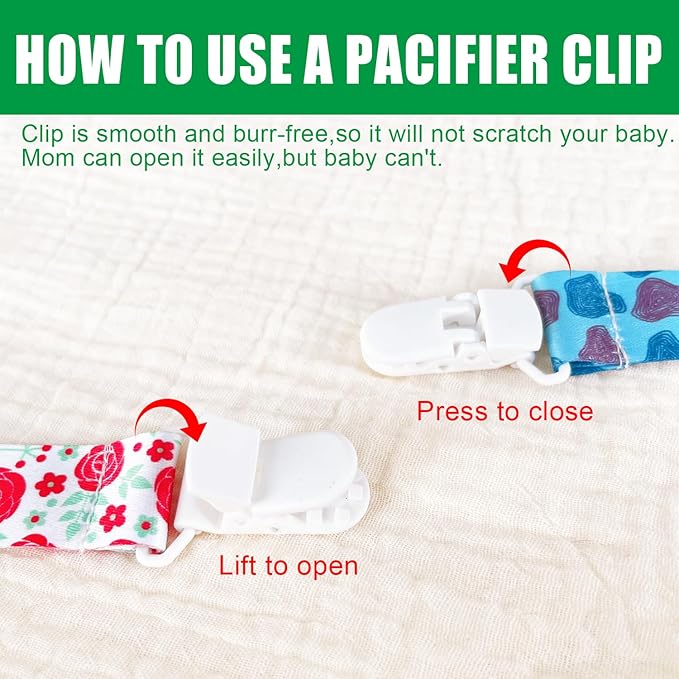 100Pcs Clips Holders Suspender Mitten Binky Clip for DIY Teething Blankets Bib Holder Suit for 20-25 mm Ribbon
