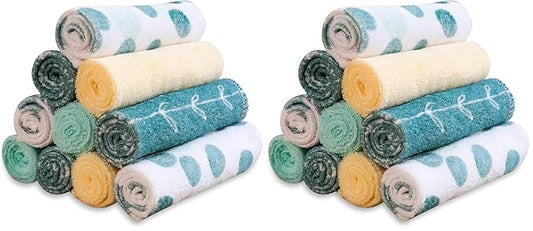 Spasilk Baby 20 Pack Soft Terry Bath Washcloth Wipes