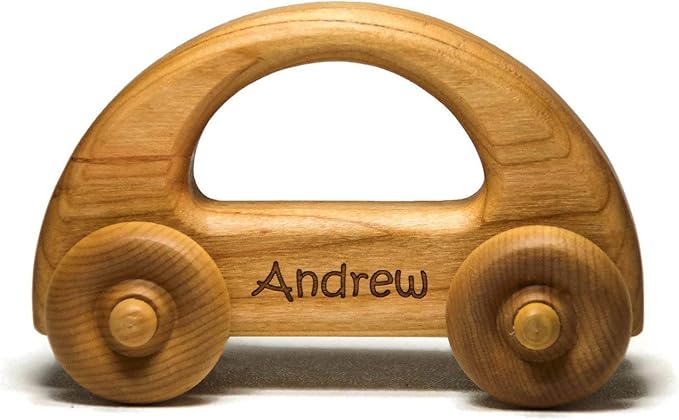Wooden Toy Car – Handmade Natural Wood Push Car for Toddlers & Kids, Classic Gift Toy for Everyday Play