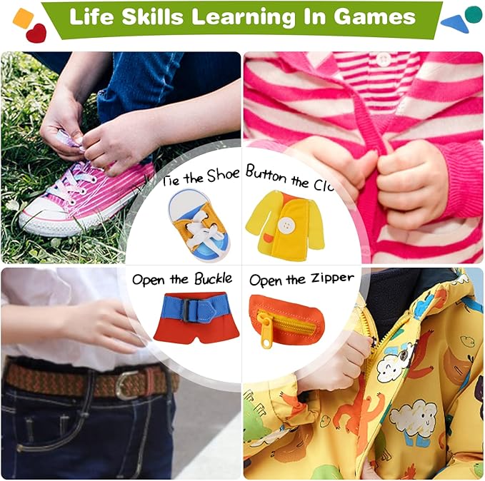 Richgv Baby Books Toys 6-12 Months, My First Story Book Busy Book 6-12-18 Months, Baby Montessori Toys Travel Toy, 10 Pages Preschool Learning Activities for 1-2 Years Old Boys & Girls