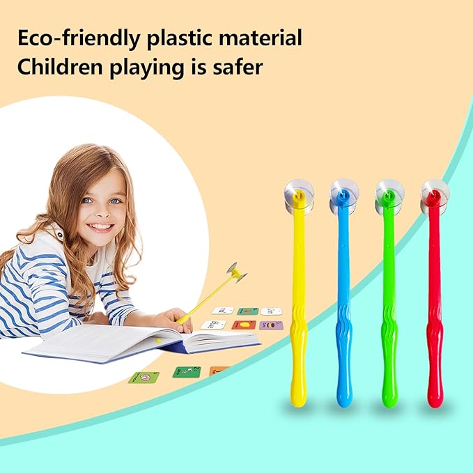 4 Pcs Suction Cup Hammer Children Toys Kindergarten Interactive Learning Toys Tapple Word Game Preschool Learning Games, for Home & School