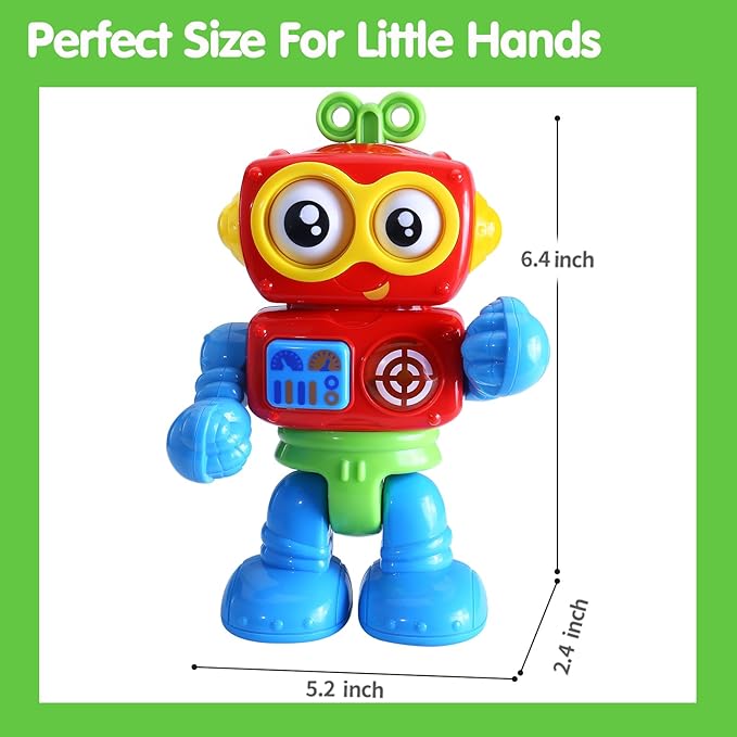 Toddler Robot Toys for 1 Year Old Boy 1st Birthday Gift Easter Basket Stuffers Baby Boy Toys One Year Old 1yr 12-18 Month Musical Light Up Learning Educational Interactive Airplane Travel