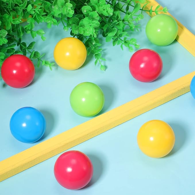 Civaner 12 Pieces Multi Colored Plastic Replacement Balls Small Bulldozer Popper Toy Balls 1.75 Inch Soft Crush Proof Air Filled Ocean Ball for Toddlers (Classic)