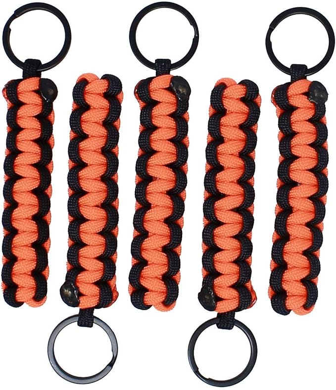 BubbasGarageTv - Large Heavy Duty Paracord Zipper Pulls (Neon Orange