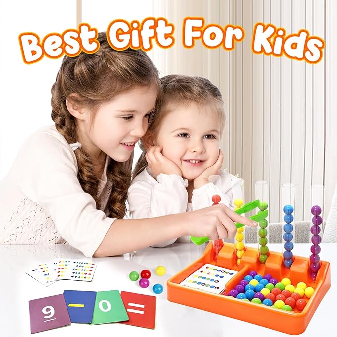 Counting and Color Sorting Kit Toy, Preschool Kindergarten Learning Activities, Math Manipulatives Supplies Matching Games, Fine Motor Skills, Educational Montessori Toys for Kids 3 4 5 6 7 8 Year Old