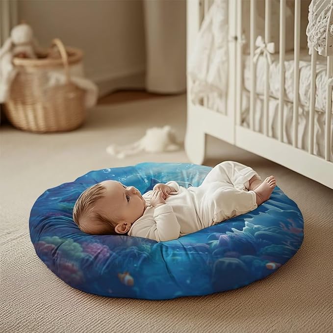 Newborn Lounger Cover, Reusable Newborn Lounger Cover Newborn Lounger Pillow Cover Comfortable Baby Lounger Slipcover Soft Infant Lounger Cover for Baby Boys Girls Shark