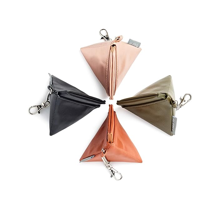 JJ Cole Vegan Leather Pyramid Pacifier Pouch, Olive