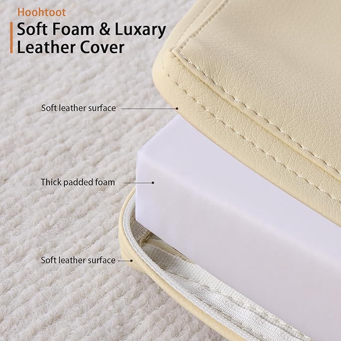 Foam Play Mat for Baby: PU Leather Waterproof Kids Playmat - Beige Baby Play Mats for Floor - Thick Play Mat for Playpen Padded Playpen Mattress Soft Infant Mat for Preschool (Beige Foam mat)
