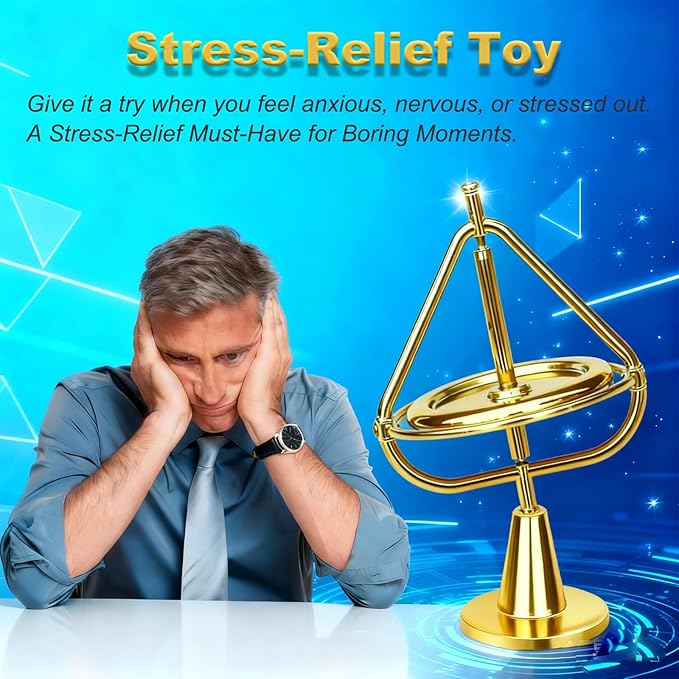 Gyroscope,Anti-Gravity Spinner Toys,Long-Lasting Spin,Physics Toys,Precision Gyroscope,Metal Anti-Gravity Spinning Top Balance Toy,Educational Gift, Premium Fidget Toy